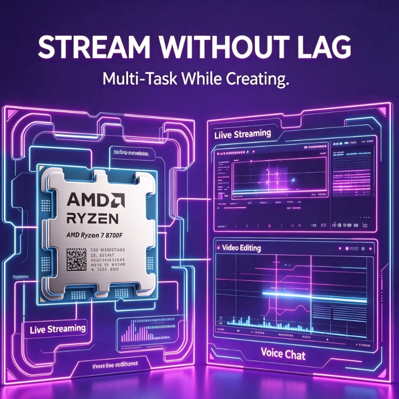 Amd Cpu Ryzen 7 - 16スレッドデスクトップCPU Ryzen 7 8700F 4.1GHz 8コア