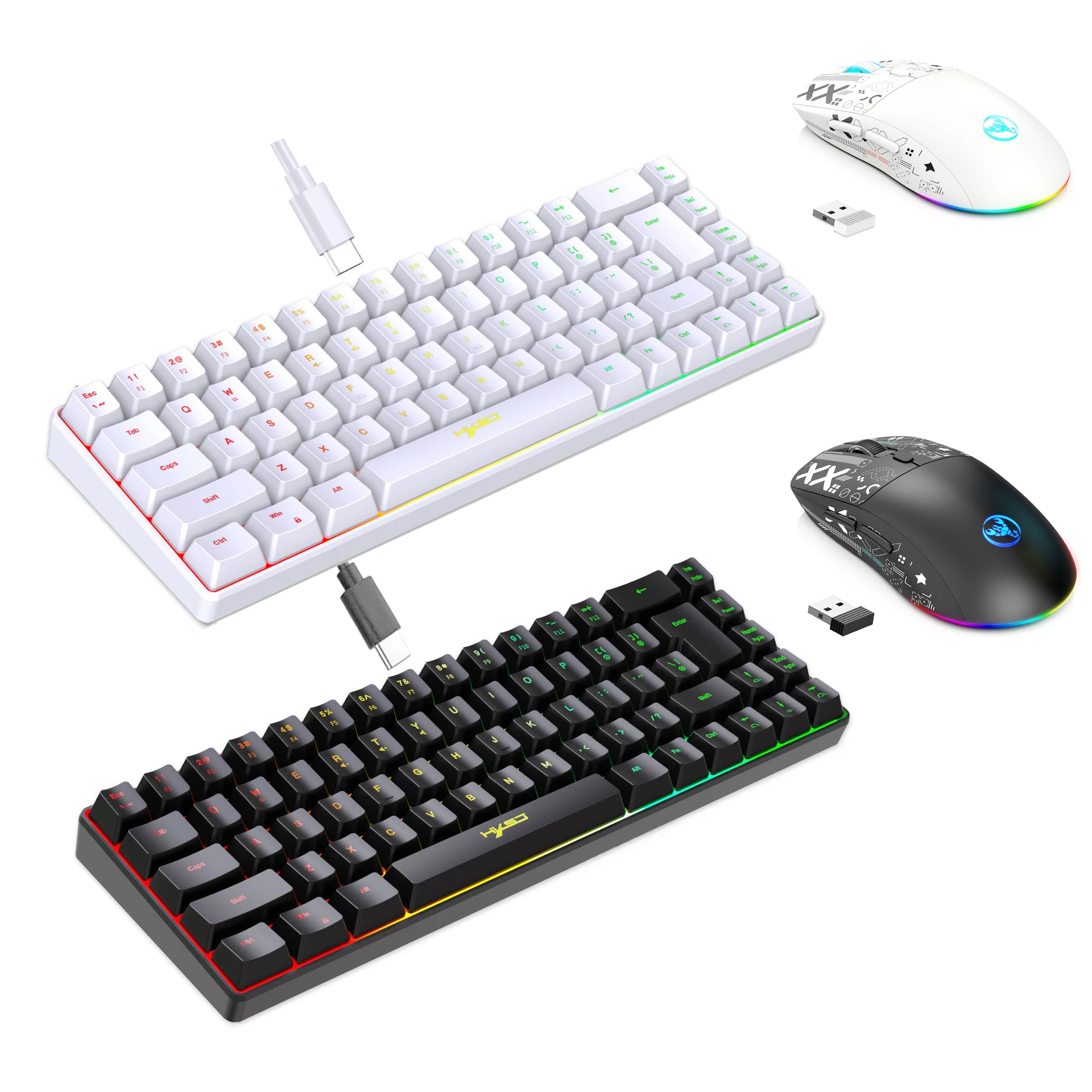 Gaming Keyboard And Mouse Set - キーボードとマウスのコンボ バックライトキット ゲーマー向けホワイトキーボード コンボコンピュータ用有線キーボード マウス ホームオフィス用
