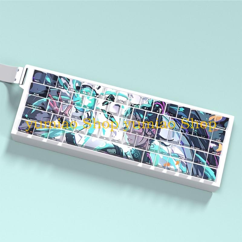 Gaming Keyboard Ergonomic - 587B 人間工学に基づいたキーキャップメカニカルキーボード PBT キーキャップ 61 67