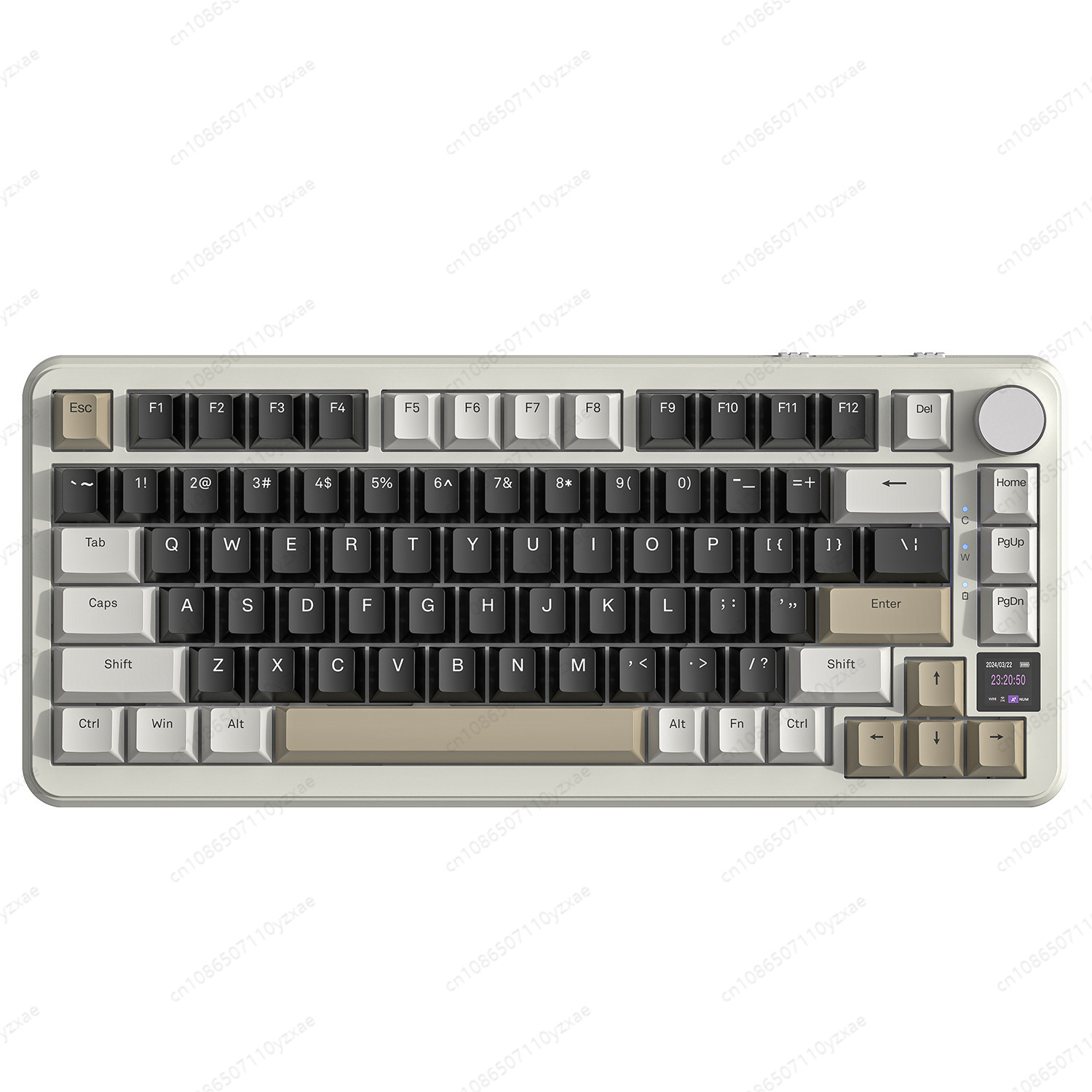 Gaming Keyboard No Rgb - 2024年新型AL66メカニカルキーボード アルミ合金製多機能ノブ搭載 3モードRGBゲーミングキーボード ホットスワップ対応 ガスケットマウント PCゲーマー向け