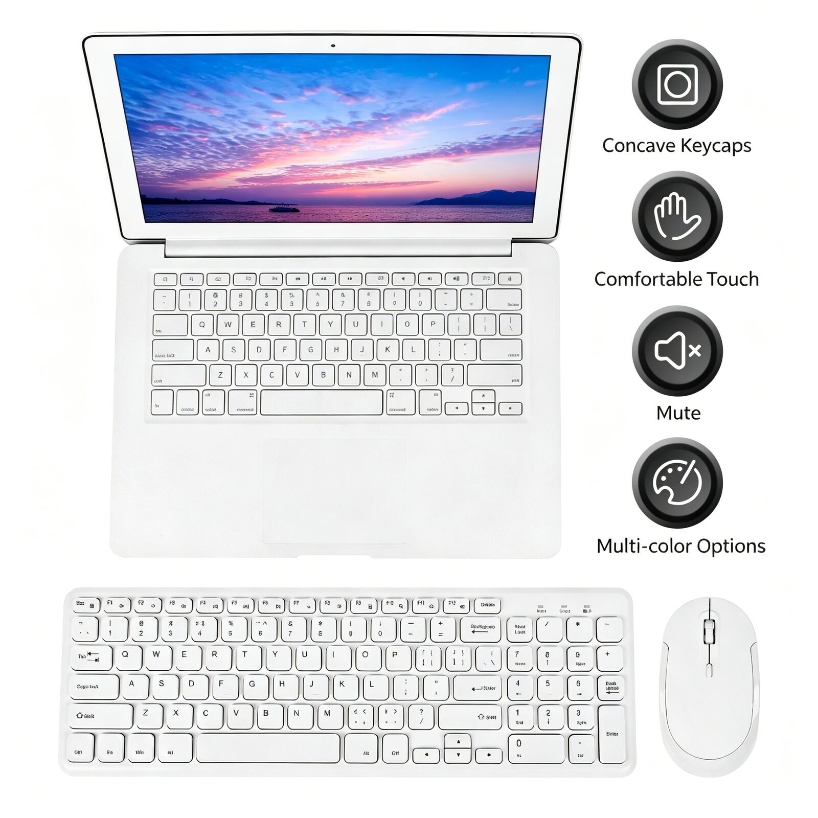 Gaming Keyboard And Mouse Combo Wireless - ホットセール 2.4G ワイヤレスキーボード&マウスセット スリム 静音 エルゴノミクス