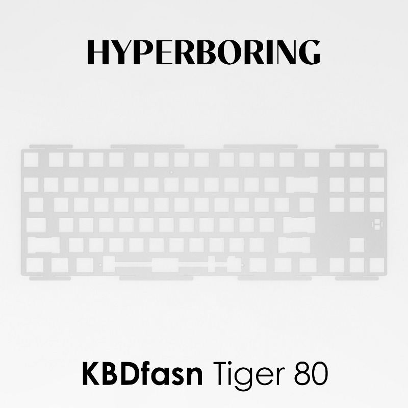 Gaming Keyboard Ergonomic - HYPERBORING Tiger80 キーボードポジショニングボードカスタマイズPC PP FR4 アルミニウム人間工学に基づいたゲーミングメカニカルキーボードアクセサリー