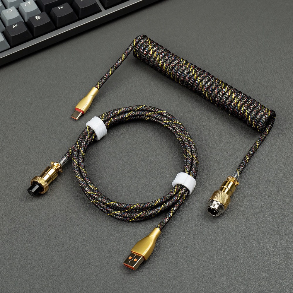 Gaming Keyboard Magnetic Switches - 金メッキアビエーターケーブル USB C - TYPE-A スプリングワイヤー