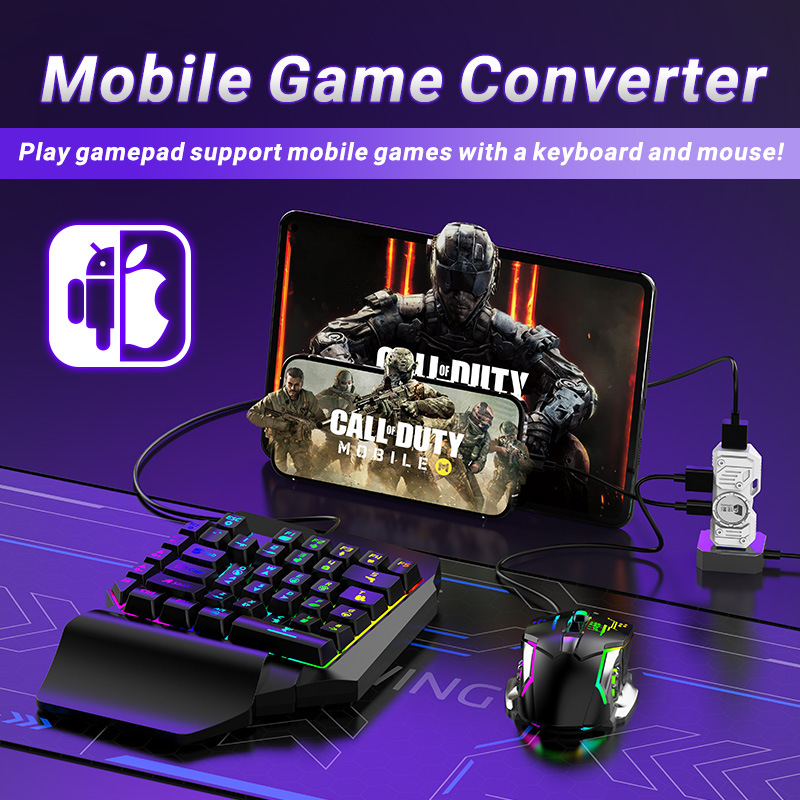 Gaming Keyboard Extension - モバイルゲームコンバーターキット Mobilador ゲーマーキット キーボードマウスコンボ ゲーミングキーボード Bluetoothアダプター