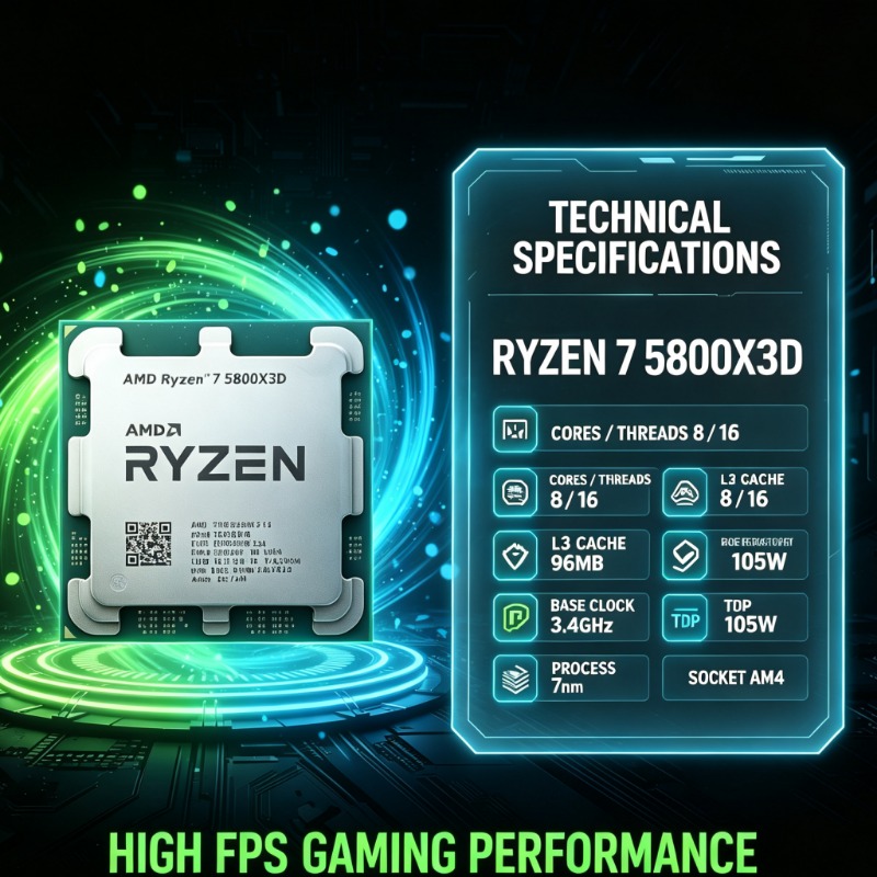 Amd Cpu Ryzen 7 - 96MB大容量キャッシュ搭載 AMD Ryzen 7 5800X3D ゲーミングプロセッサー