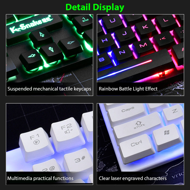 KM320 キーボードとマウスセット防水発光ゲームバックライ - Gaming Keyboard And Mouse Combo Wireless のレビューと価格