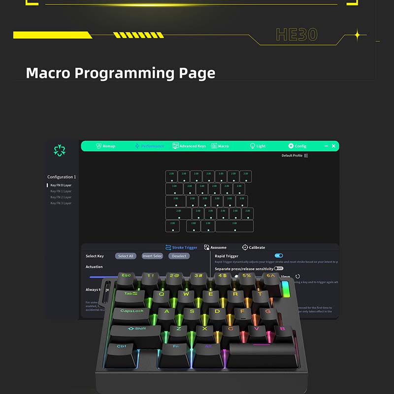HE30 メカニカルゲーミングキーボード 29キー 磁気スイ - Gaming Keyboard Magnetic Switches のレビューと価格