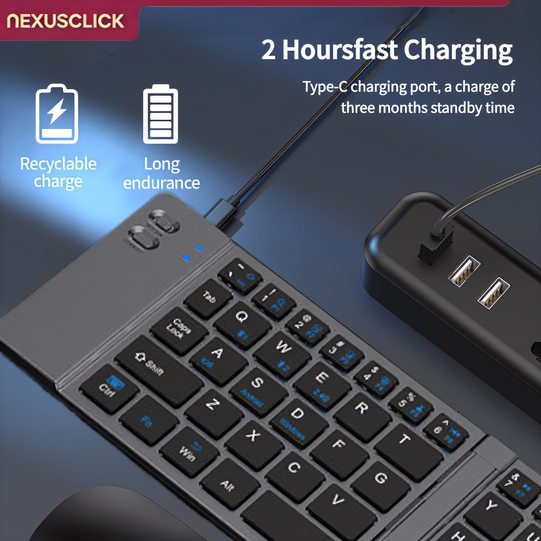NexusClick 新しいミニワイヤレス Bluetoot - Gaming Keyboard And Mouse Combo Wireless のレビューと価格