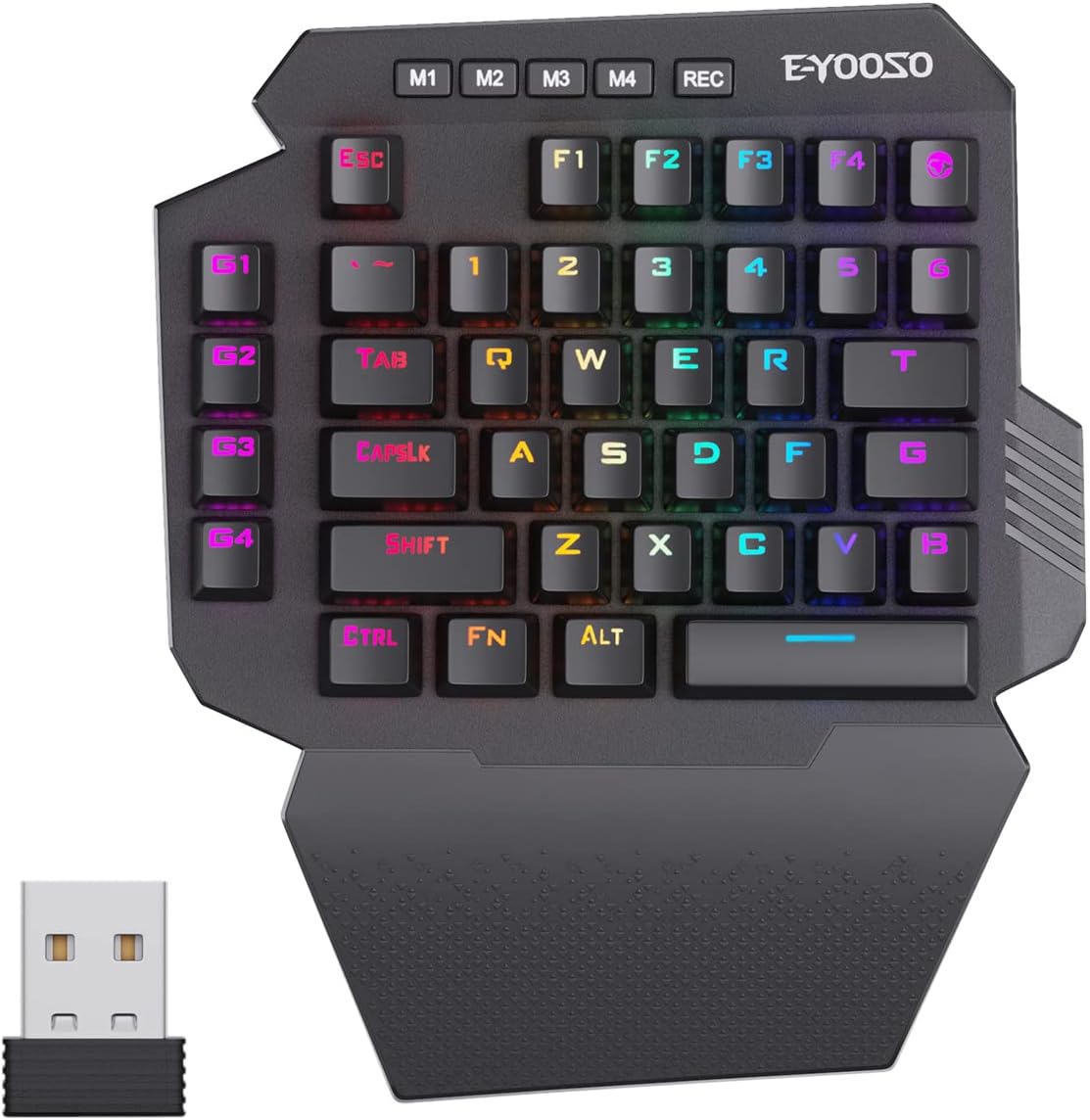 ワイヤレス片手メカニカルゲーミングキーボード、2.4Ghzと - Gaming Keyboard 1 Hand のレビューと価格