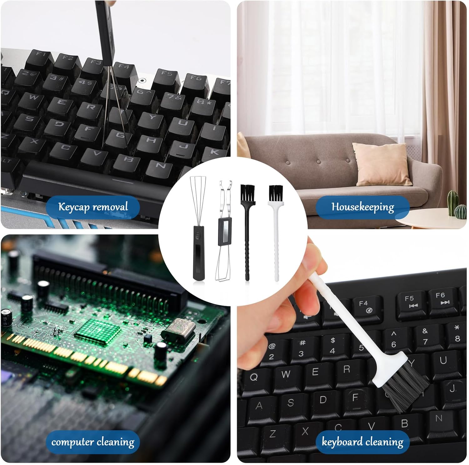 1セットのキーキャップリムーバーツールセット、2個のステンレ - Keycap Puller Ring のレビューと価格