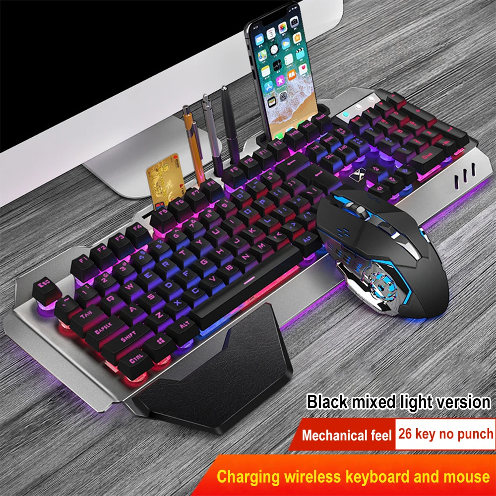K680充電式ワイヤレスキーボードとマウス,2.4g,ゲーム - Gaming Keyboard Mouse Combo のレビューと価格