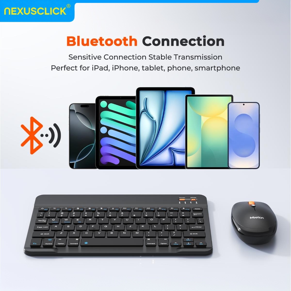 NexusClick iPad用Bluetoothキーボード - Gaming Keyboard And Mouse Combo Wireless のレビューと価格