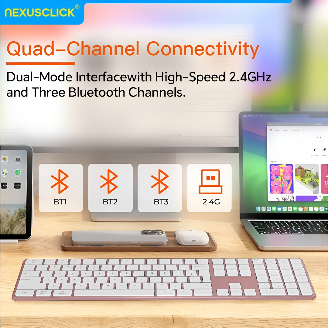 NexusClick 充電式ワイヤレスキーボード・マウスコン - Gaming Keyboard And Mouse Combo Wireless のレビューと価格