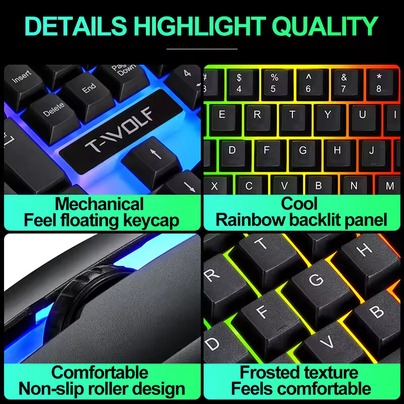 新発売 HOT ゲーム オフィス ユニバーサル ライト 有線 - Gaming Keyboard Mouse And Headset Combo のレビューと価格