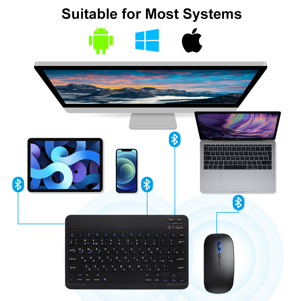Bluetooth キーボードとマウス iPad Xiaom - Gaming Keyboard And Mouse Set のレビューと価格