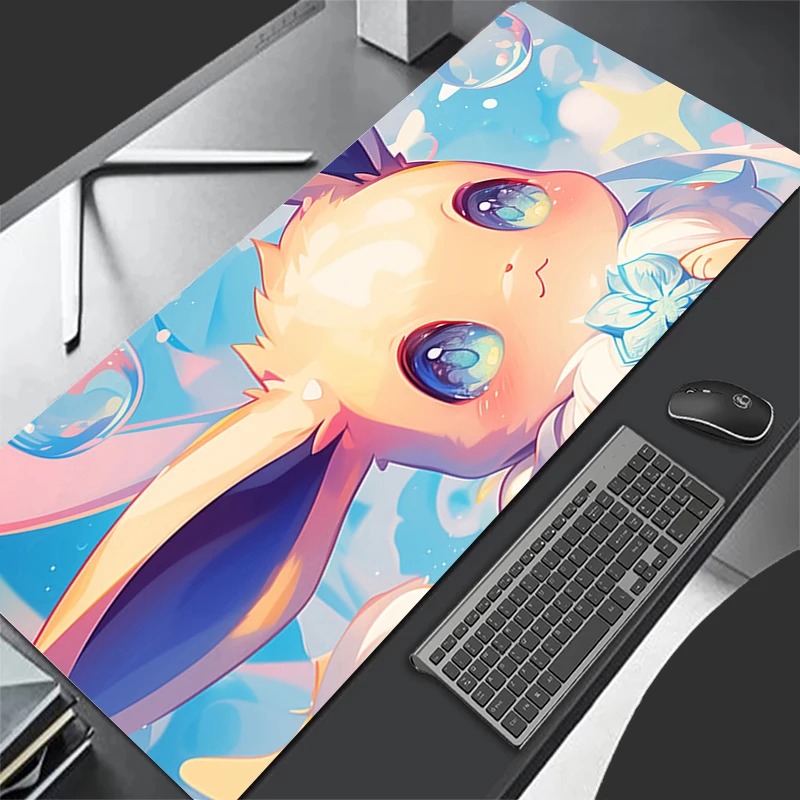 P-ポケモン イーブイ アニメ ゲーミングマウスパッド、拡張 - Gaming Keyboard En Mouse のレビューと価格