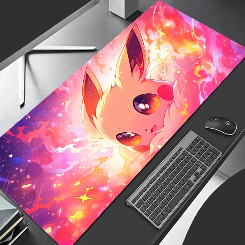 P-ポケモン イーブイ アニメ ゲーミングマウスパッド、拡張 - Gaming Keyboard En Mouse のレビューと価格