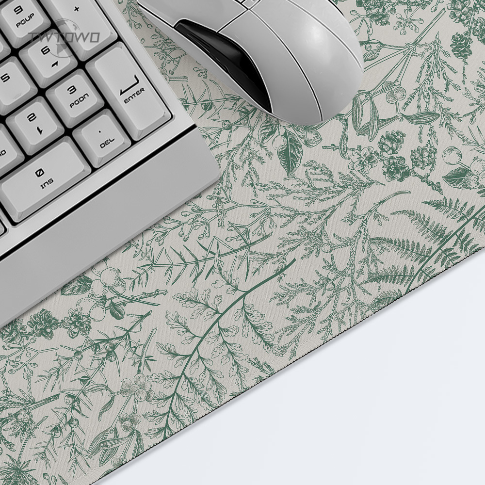 緑の花草の美学ゲーミングマウスパッド、滑り止めカーペット、メ - Gaming Keyboard Mouse Combo のレビューと価格