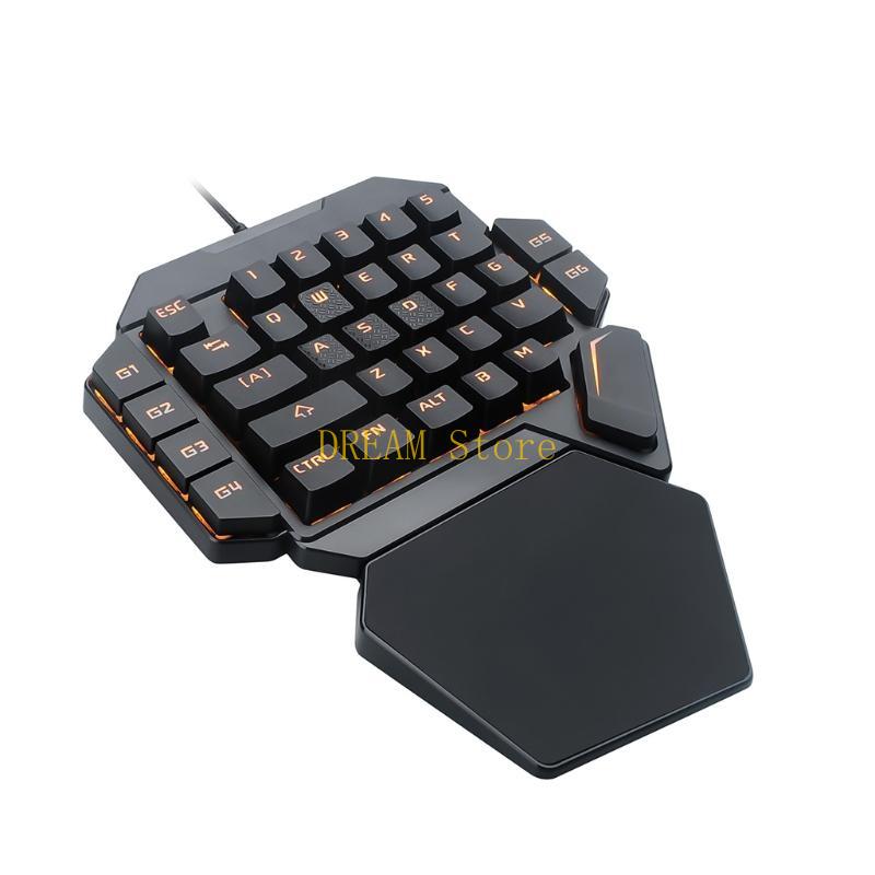 片手 RGB 発光バックライト付きゲームキーボードタブレット - Gaming Keyboard Half のレビューと価格