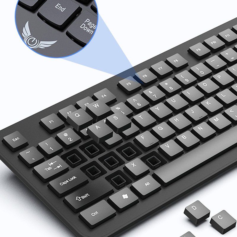 2.4Gワイヤレスキーボードマウスセット 104キー標準キー - Gaming Keyboard And Mouse Combo Wireless のレビューと価格