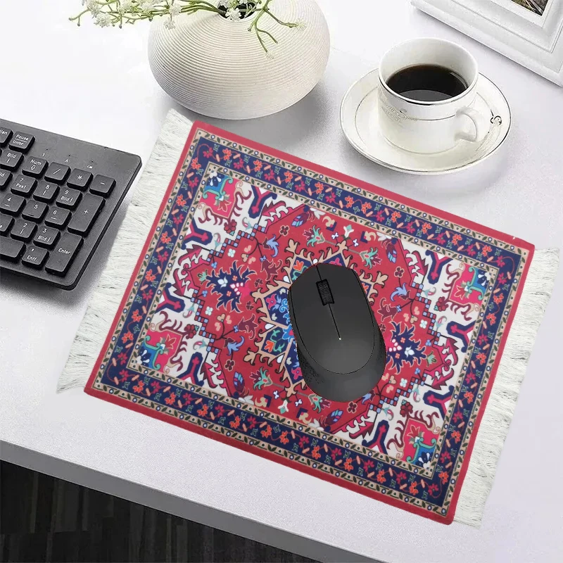 ミニペルシャ織りラグマットマウスパッド、フリンジ付き、ノート - Gaming Keyboard Mouse Combo のレビューと価格
