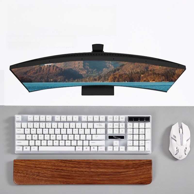 無垢材キーボードパームレストマウスパッド手首サポートゲーミン - Gaming Keyboard And Mouse Combo のレビューと価格