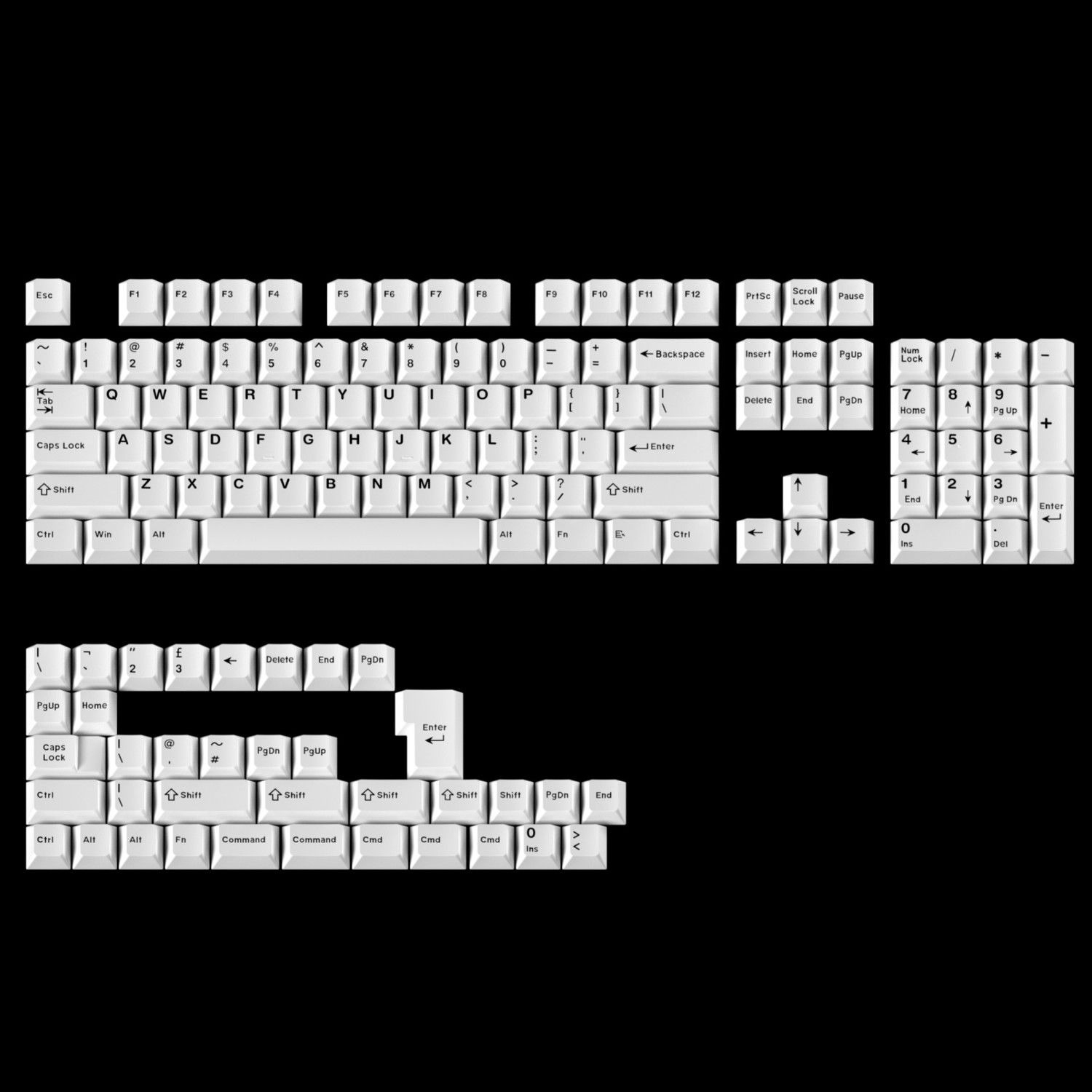 ミニマリストな純白キーキャップ チェリープロファイル PBT - Gaming Keyboard Extension のレビューと価格