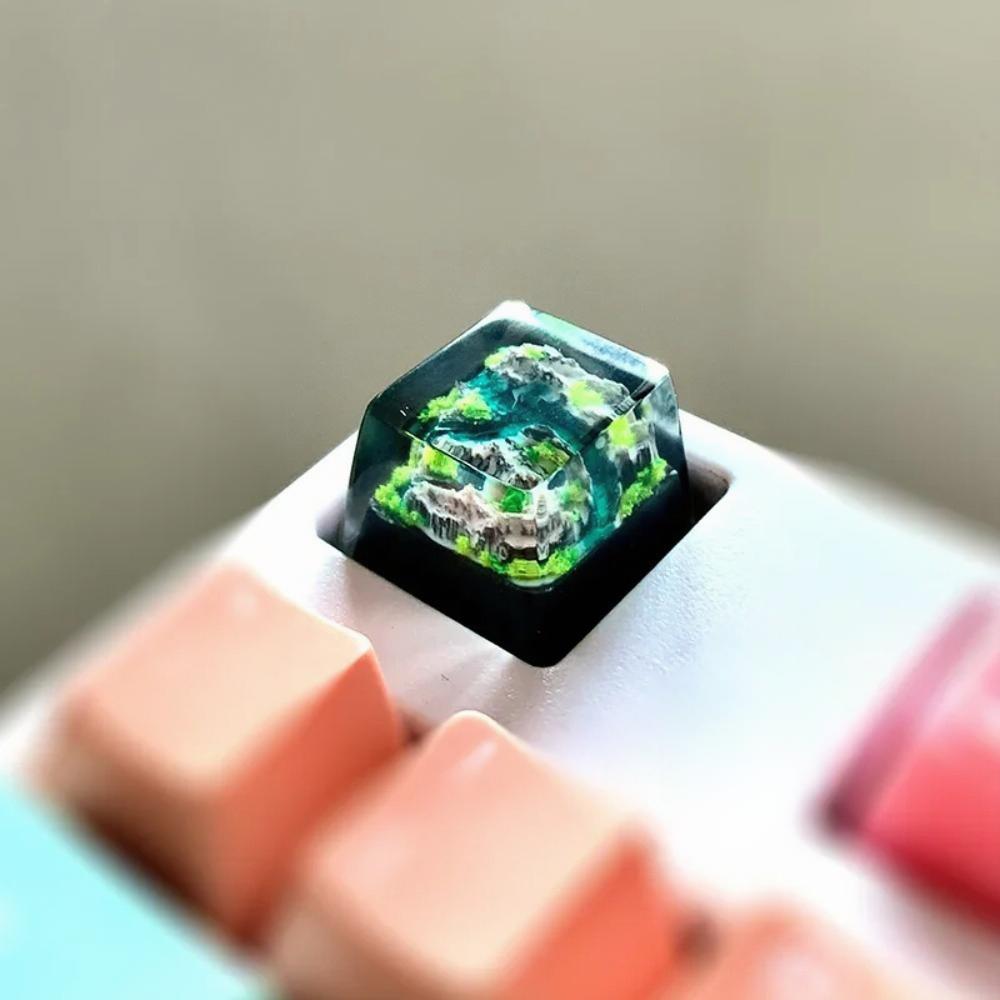 山と海キーキャップ職人技樹脂製豪華DIY PCゲーマーメカニ - Gaming Keyboard No Rgb のレビューと価格