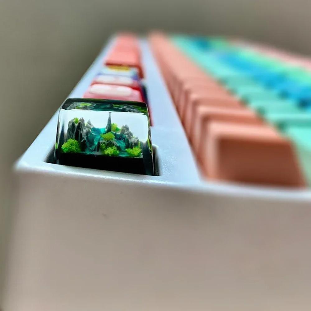 山と海キーキャップ職人技樹脂製豪華DIY PCゲーマーメカニ - Gaming Keyboard No Rgb のレビューと価格