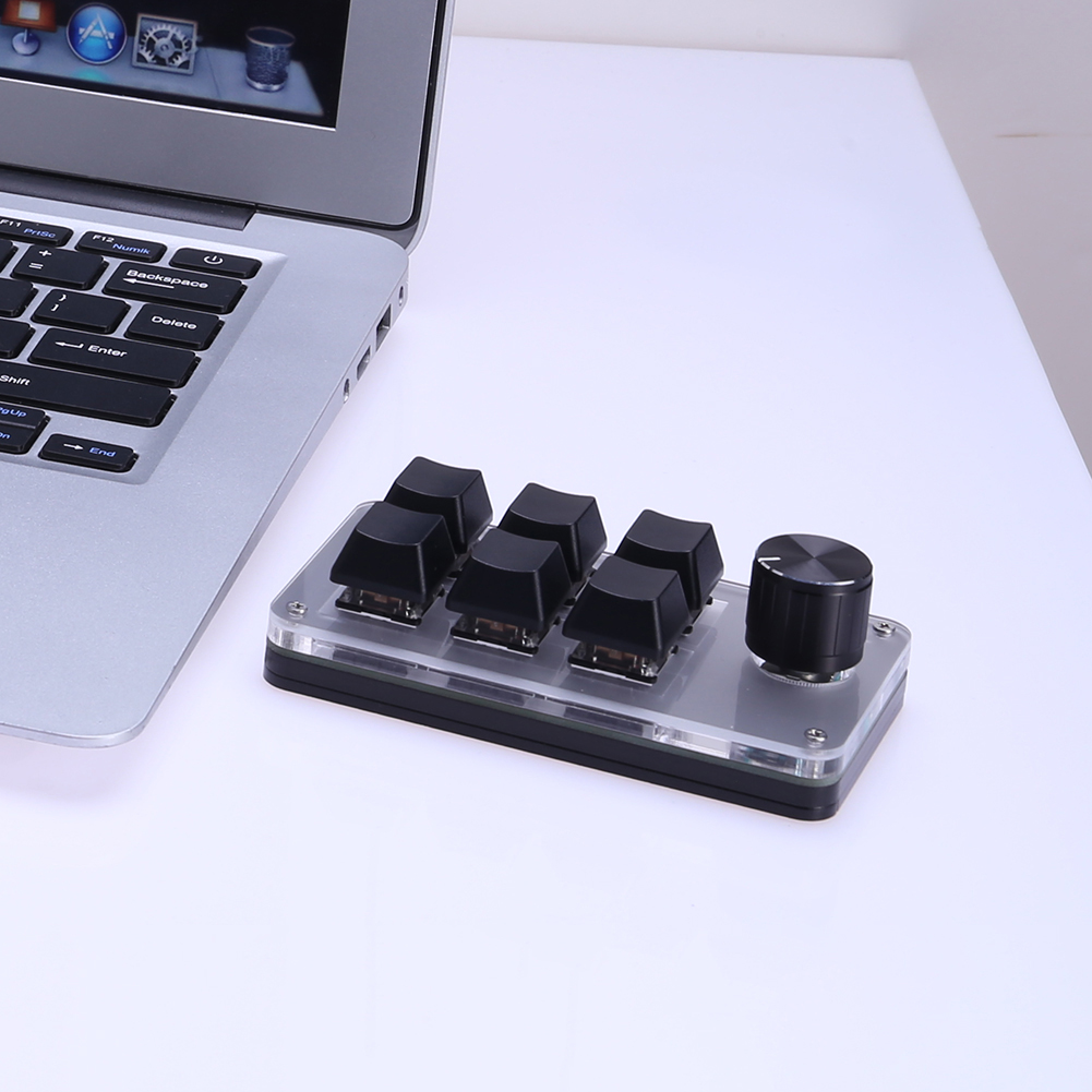 6キー1ノブ片手メカニカルゲーミングキーボード ホットスワッ - Gaming Keyboard 1 Hand のレビューと価格