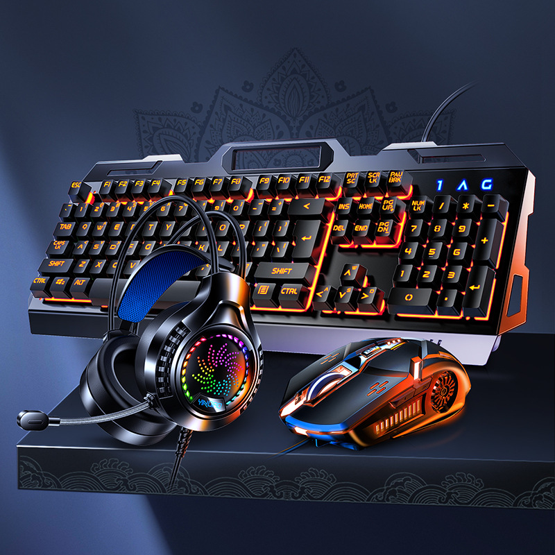 V2g5 ゲーミングメカニカルハンドルメタルキーボードマウス - Gaming Keyboard Mouse And Headset Combo のレビューと価格